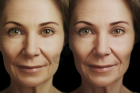 化妆前后对比图皮肤护理前后的对比图背景