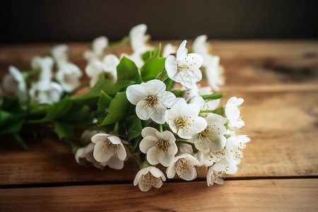 春季美丽的白色小花图片