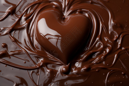 丝滑的巧克力液体背景图片