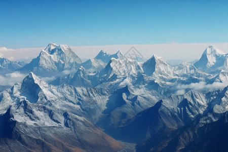 壮观的珠穆朗玛峰山脉图片