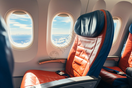 柔软的飞机座椅背景图片