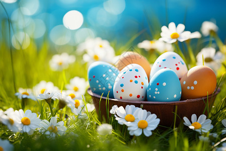 复活节彩蛋背景图传统节日的彩蛋背景
