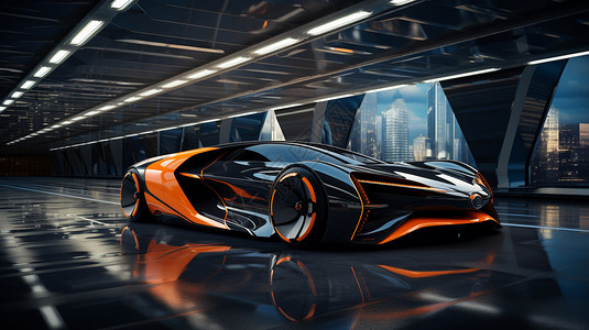 未来高科技汽车背景图片