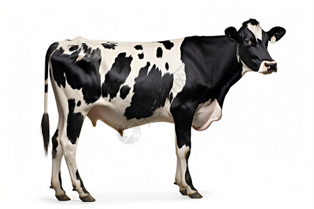黑白的奶牛背景图片