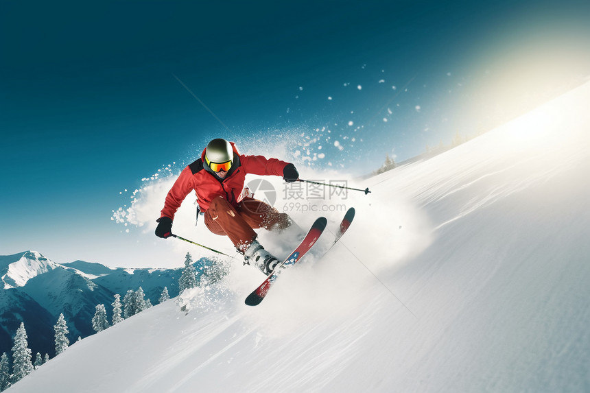 极限滑雪者图片
