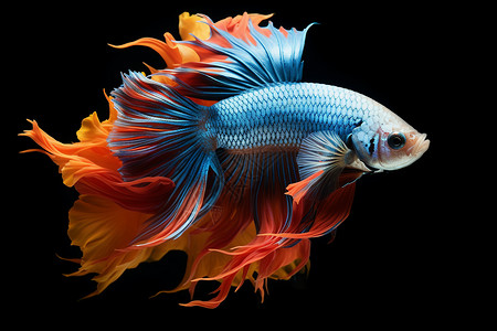 色彩艳丽的暹罗鱼背景图片