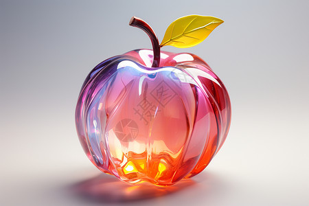 半透明的3D苹果背景图片