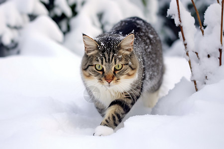 凶猛的虎斑猫图片