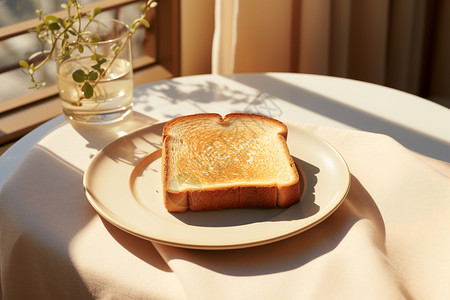 阳光下的面包背景图片