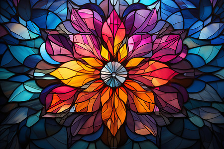 彩色流程装饰彩色花卉创意插图插画