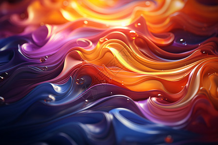 流体形式栩栩如生色色调流体背景设计图片