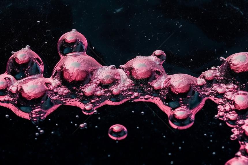 抽象粉红气泡图片