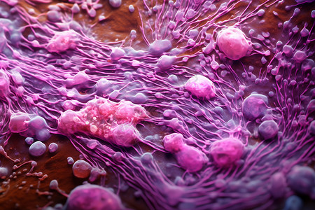 粉色水母感染后的黏菌设计图片