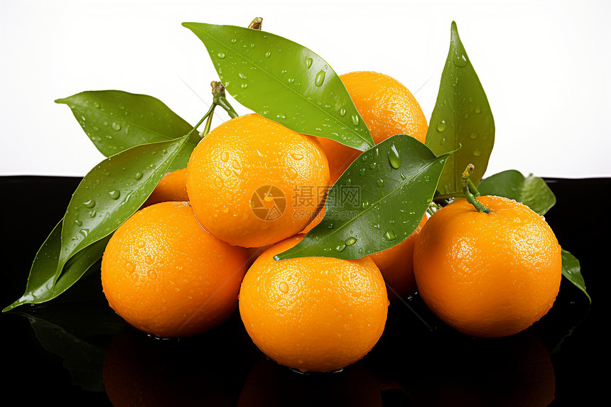新鲜营养的柑橘图片
