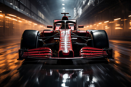 红色的赛车背景图片