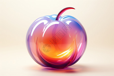梦幻的半透明苹果高清图片