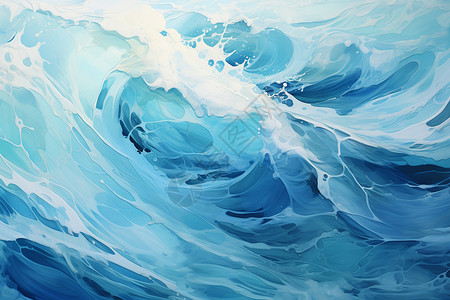 渲染的海洋波浪图片