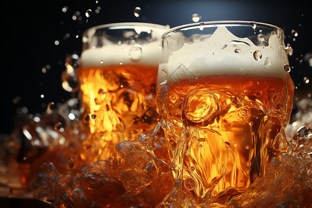 啤酒广告图饮品醴泉酒图片素材