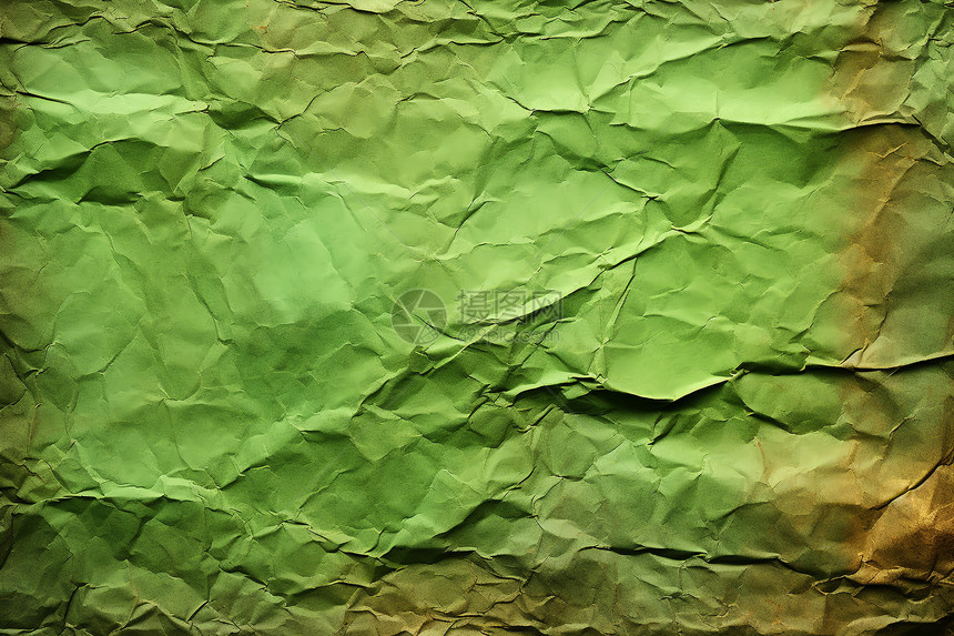 绿色起皱的纸图片