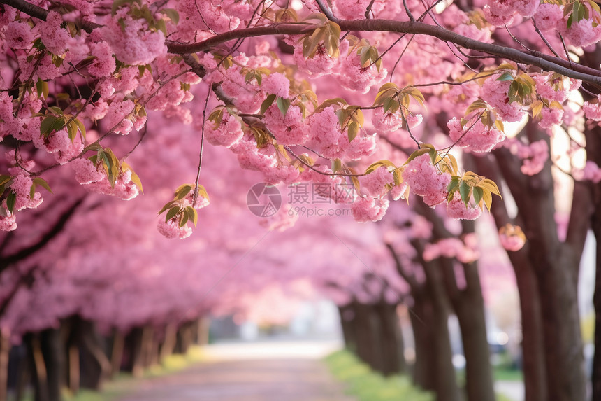 粉红色的樱花图片