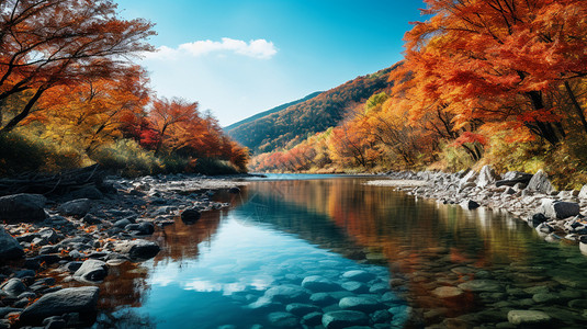 一镜到底一望到底的湖水背景