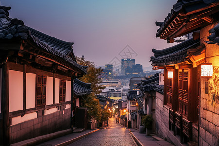 夜晚的城市风景图片