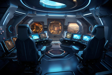 科幻的飞船驾驶舱图片