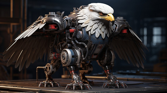 机械动物游戏里的机械鹰设计图片