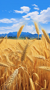 金黄的小麦背景图片