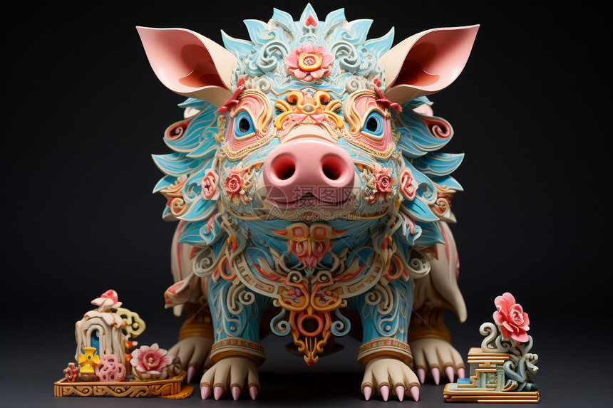 中国野猪艺术图片