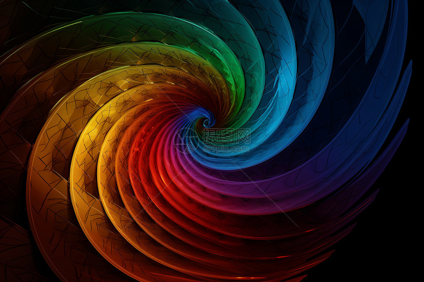 彩色涡旋艺术图片