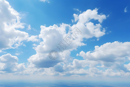 夏天蓬松的云朵图片