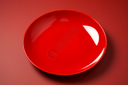 红色盘子背景图片