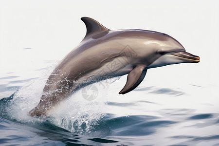 海面玩耍的海豚图片