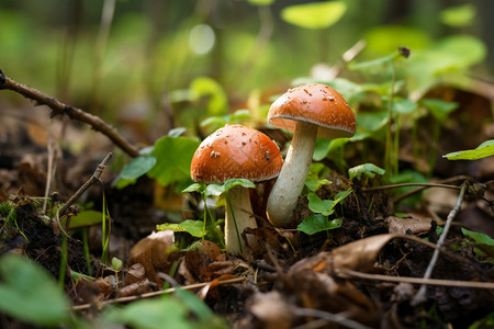 红色牛肝菌背景