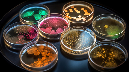 细菌培养皿实验室研究细菌设计图片