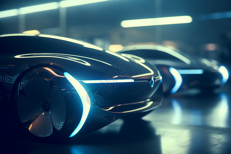未来科技感发光汽车图片