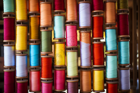 纺织工厂的棉线图片