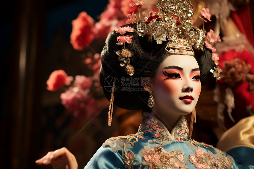 传统的女性京剧演员图片