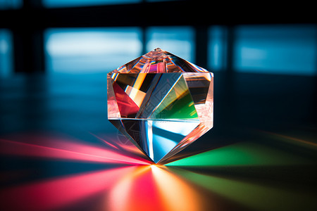透明光实验室中光学研究的玻璃体设计图片