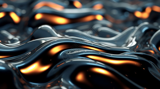 金属液体闪亮的金属表面设计图片