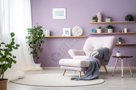 淡紫色的素材淡紫色壁纸客厅背景