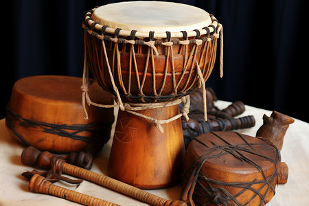 非洲部落的乐器图片