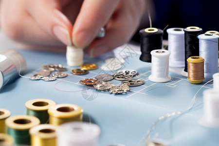 手工纺织品缝纫配件高清图片