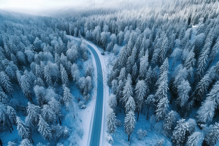 大雪过后的森林图片
