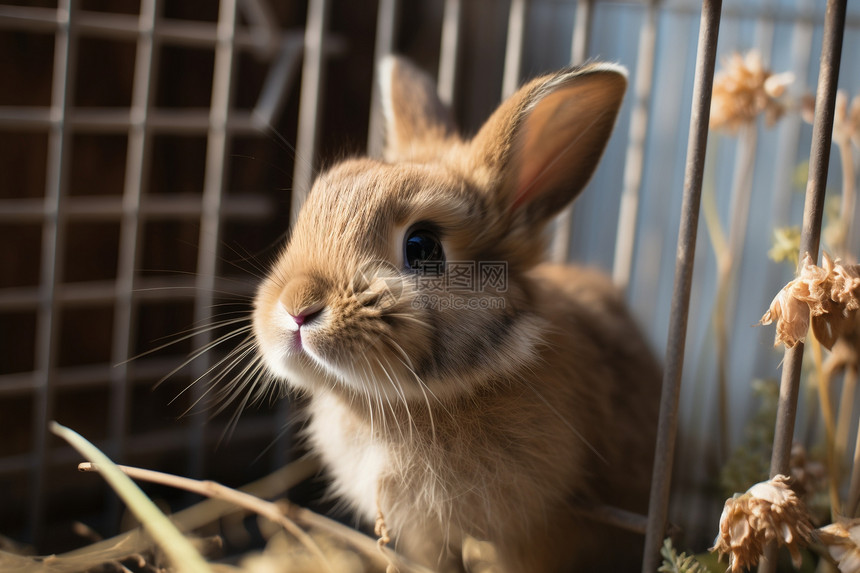 乡村养殖的兔子图片