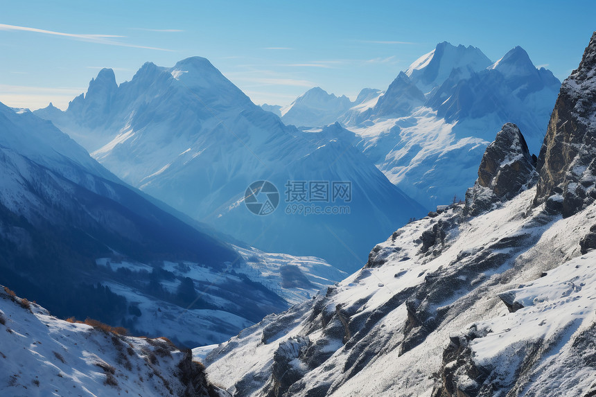 美丽的高原雪山景观图片