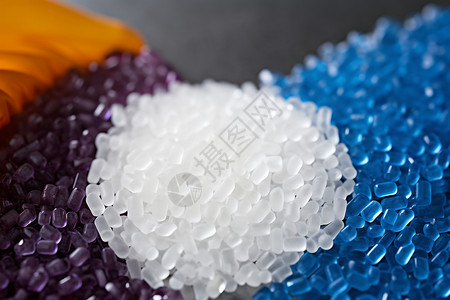 聚丙烯透明的塑料颗粒背景图片