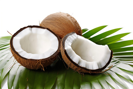 热带地区的椰子背景图片