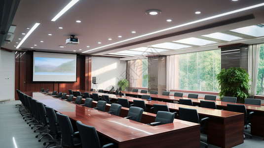 现代大型会议室图片